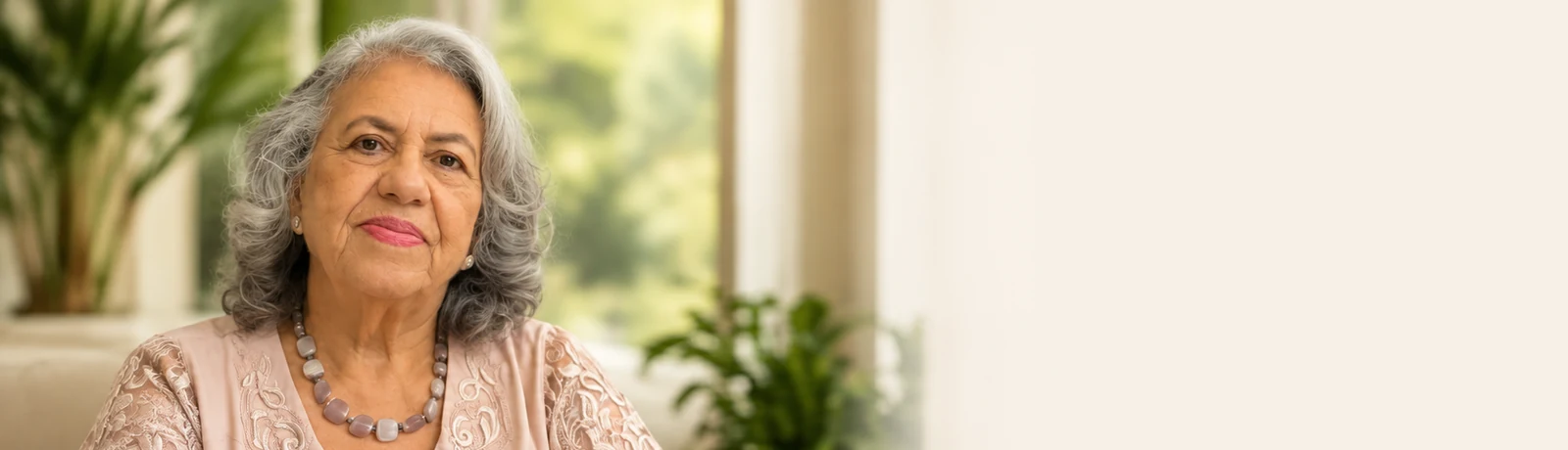 Rosângela Sousa sorrindo, retrato em ambiente de trabalho